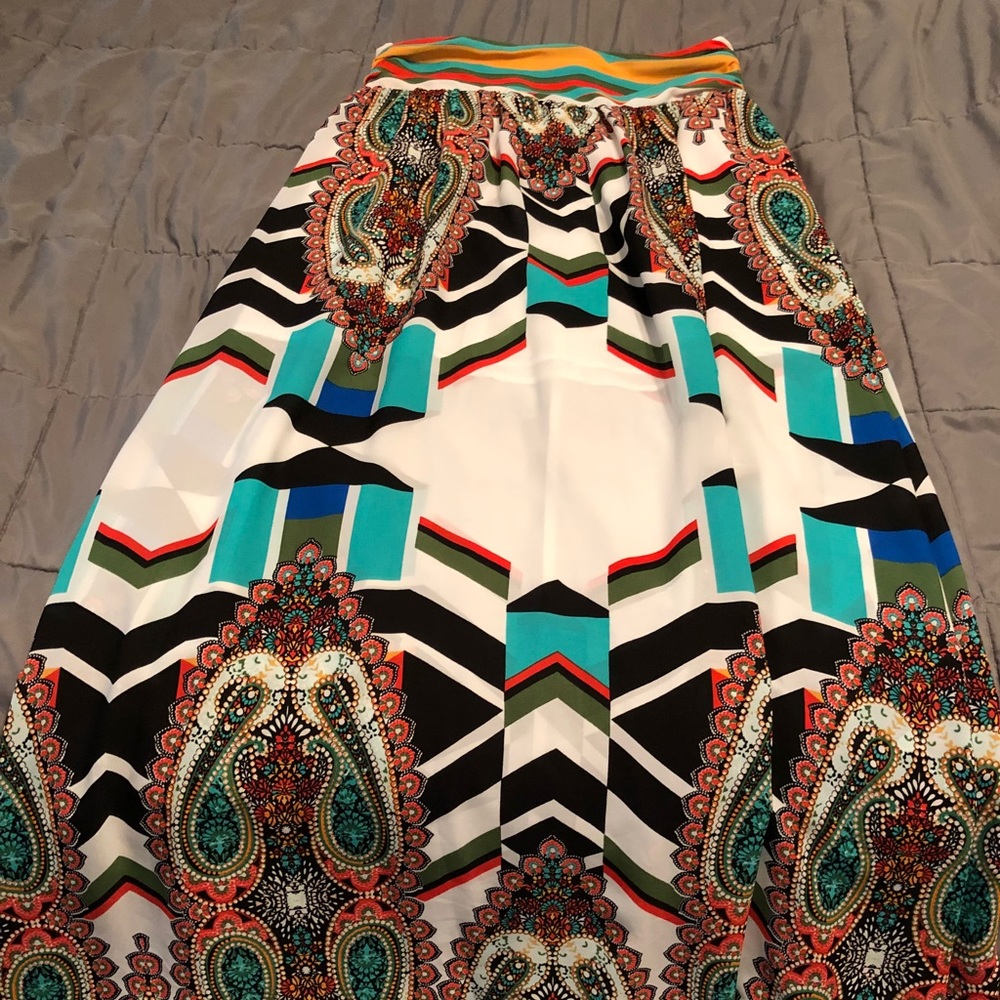 New York & Co multi color skirt size 8